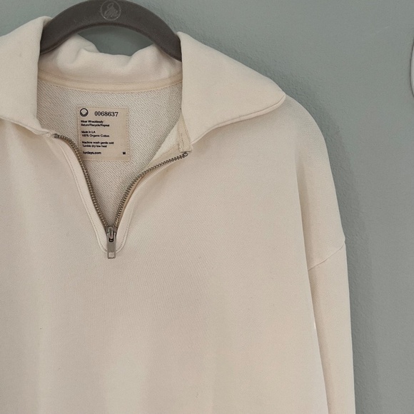 For Days Cream Collared Pull Over Jacket with Zipper - Picture 2 of 5